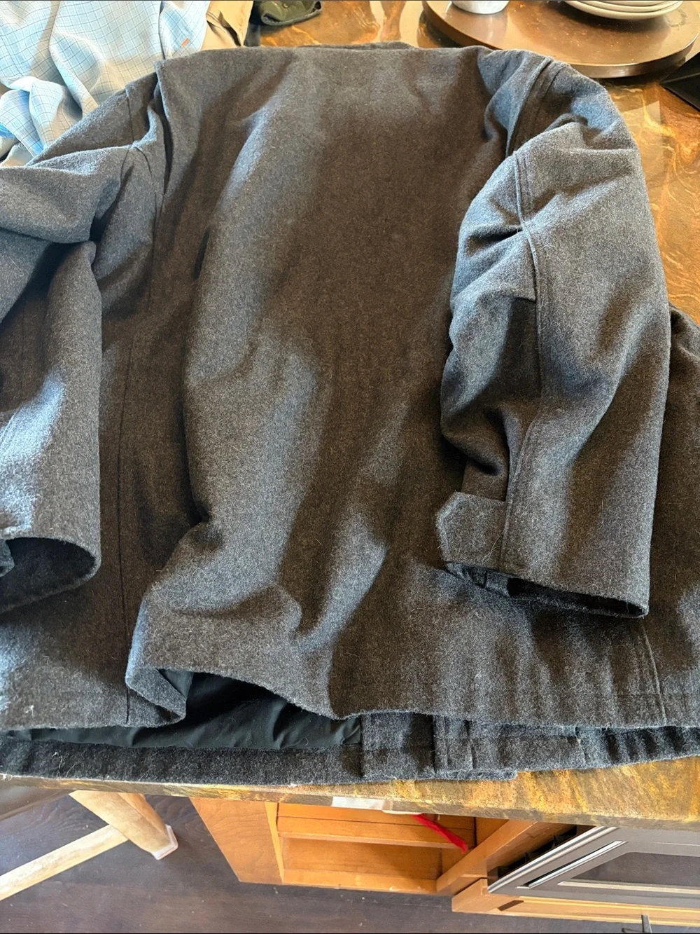 Banana Republic Charcoal Gray Wool Pea Coat